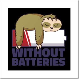 Lazy sleepy sloth funny graphic, not today I am busy doing nothing or napping cute cartoon, Men Women Posters and Art